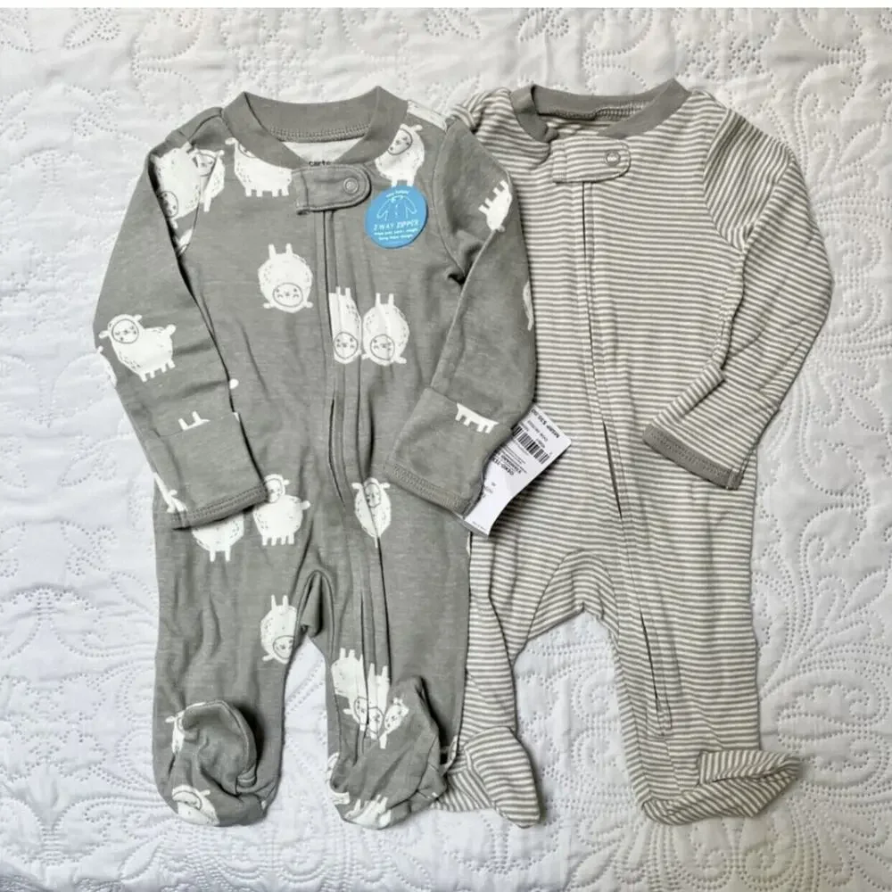 NWT Carter's Footie PJ Bundle Size NB